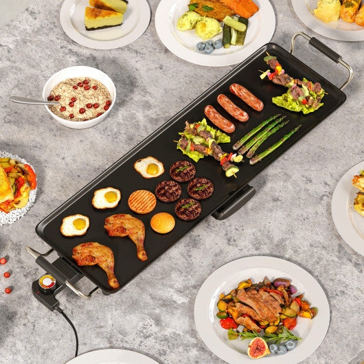Costway 27 Inch Large Electric Griddle Nonstick BBQ Grill with Adjustable Temperature LuxuryLifeWay Online Store