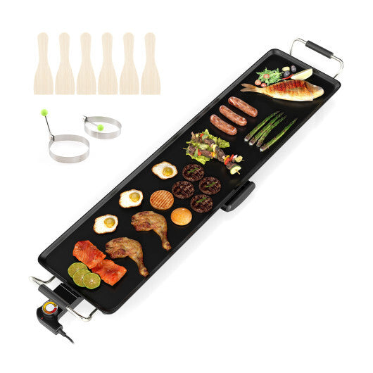 Costway 35 Inch Large Electric Griddle Nonstick BBQ Grill with Adjustable Temperature LuxuryLifeWay Online Store