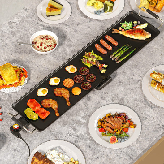 Costway 35 Inch Large Electric Griddle Nonstick BBQ Grill with Adjustable Temperature LuxuryLifeWay Online Store
