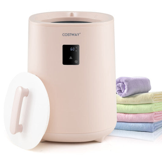 Costway 18L Large Towel Warmer with LED Display and Auto Shut off Pink LuxuryLifeWay Online Store