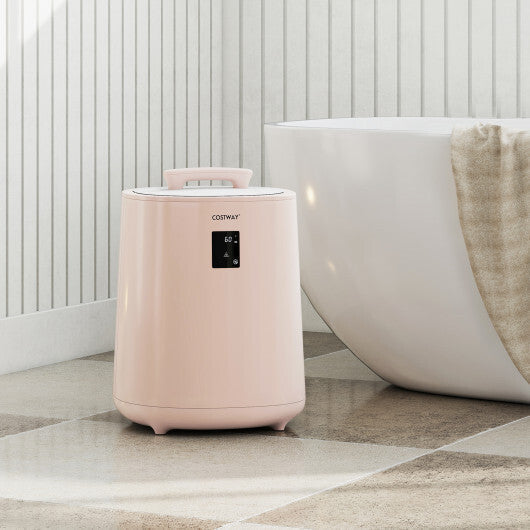 Costway 18L Large Towel Warmer with LED Display and Auto Shut off Pink LuxuryLifeWay Online Store