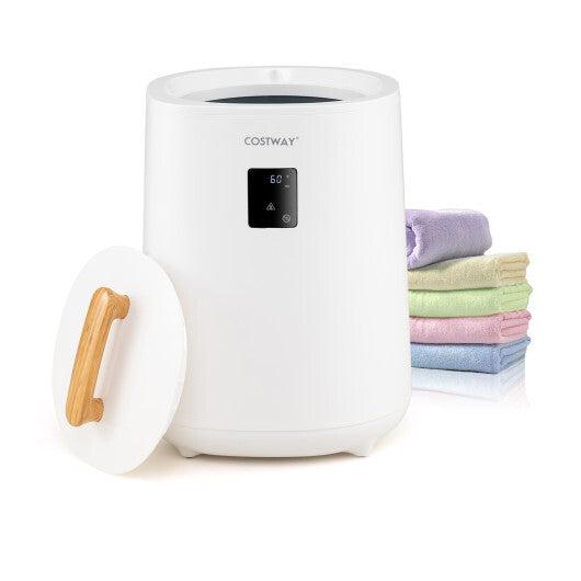 Costway 18L Large Towel Warmer with LED Display and Auto Shut off White LuxuryLifeWay Online Store