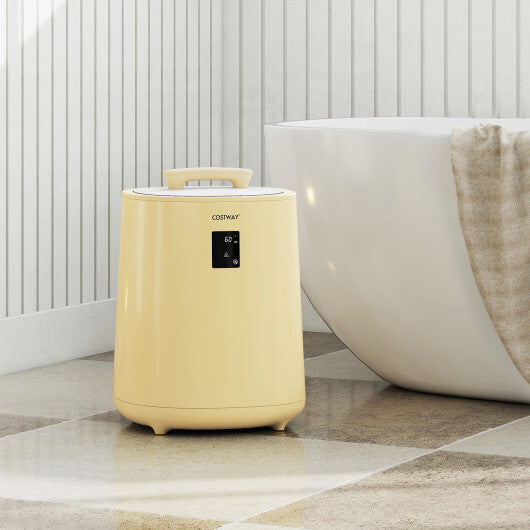 Costway 18L Large Towel Warmer with LED Display and Auto Shut off Yellow LuxuryLifeWay Online Store