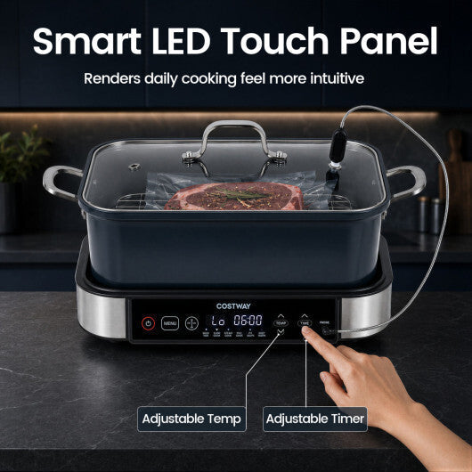 Costway 6-in-1 Programmable Slow Cooker with Keep Warm Functions and Adjustable Timer  Control LuxuryLifeWay Online Store