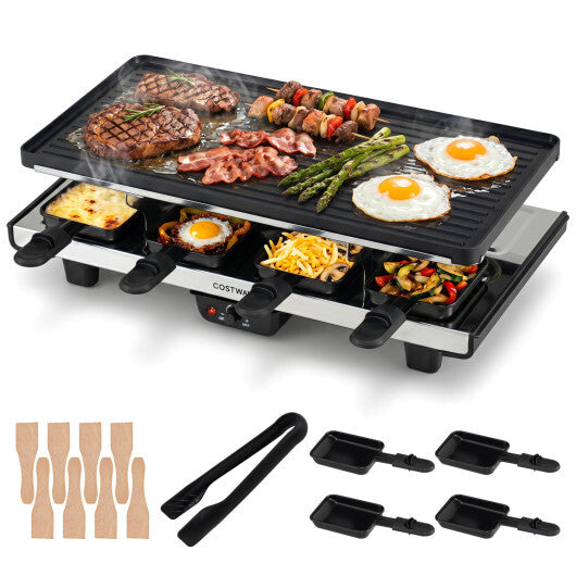 Costway 2-in-1 Table Grill and Griddle with Reversible Nonstick Plate for 8 LuxuryLifeWay Online Store