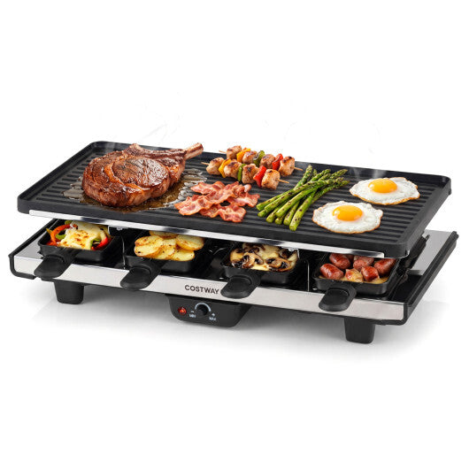 Costway 2-in-1 Table Grill and Griddle with Reversible Nonstick Plate for 8 LuxuryLifeWay Online Store