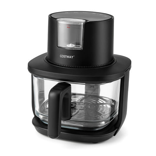 Costway 4.7 QT Glass Air Fryer with Steam Frying Mode-Black LuxuryLifeWay Online Store