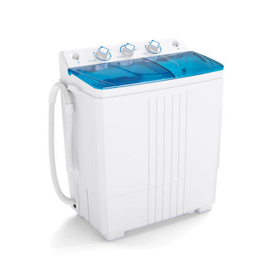 Costway Portable Washing Machine with Built-in Drain Pump Blue LuxuryLifeWay Online Store