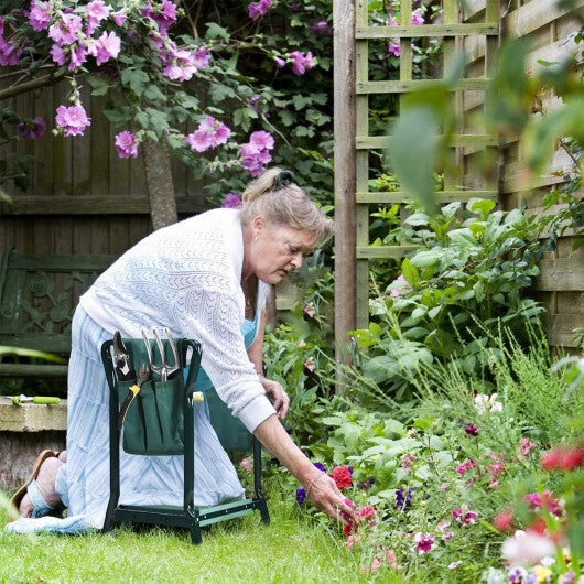 Costway Folding Sturdy Garden Kneeler Pad and Cushion Seat LuxuryLifeWay Online Store