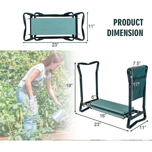 Costway Folding Sturdy Garden Kneeler Pad and Cushion Seat LuxuryLifeWay Online Store