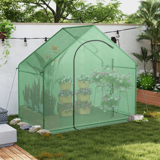 Costway Portable Outdoor Warm House with PE Cover and Roll-up Zippered Door LuxuryLifeWay Online Store