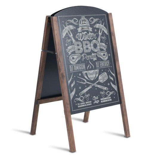 Costway 31.5" Wood A-Frame Chalkboard Menu Sign Board Sidewalk Wedding Signage LuxuryLifeWay Online Store