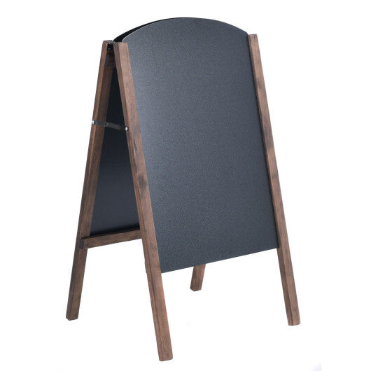 Costway 40 Inch Wood A-Frame Sidewalk Wedding Signage Chalkboard LuxuryLifeWay Online Store