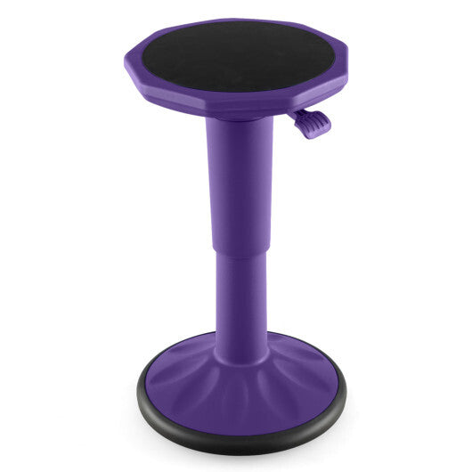 Costway Adjustable-Height Wobble Chair Active Learning Stool for Office Stand Up Desk Purple LuxuryLifeWay Online Store