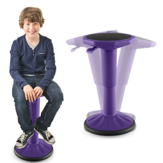 Costway Adjustable-Height Wobble Chair Active Learning Stool for Office Stand Up Desk Purple LuxuryLifeWay Online Store