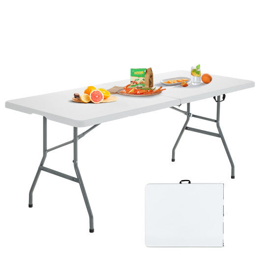 Costway 6' Folding Table Portable Plastic Indoor Outdoor Picnic Party Dining Camp Tables LuxuryLifeWay Online Store