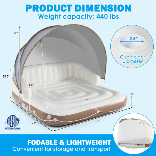 Costway Inflatable Pool Float Lounge Swimming Raft LuxuryLifeWay Online Store