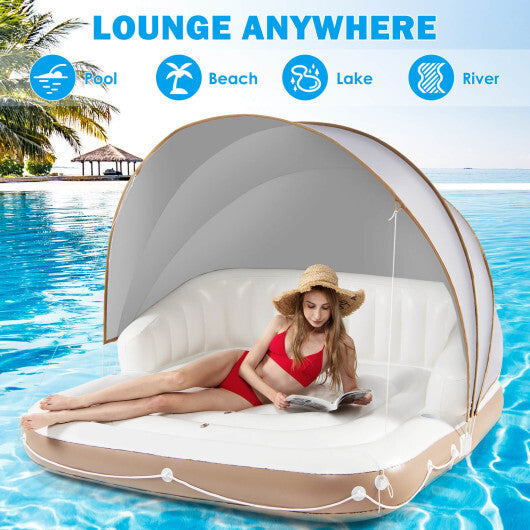 Costway Inflatable Pool Float Lounge Swimming Raft LuxuryLifeWay Online Store