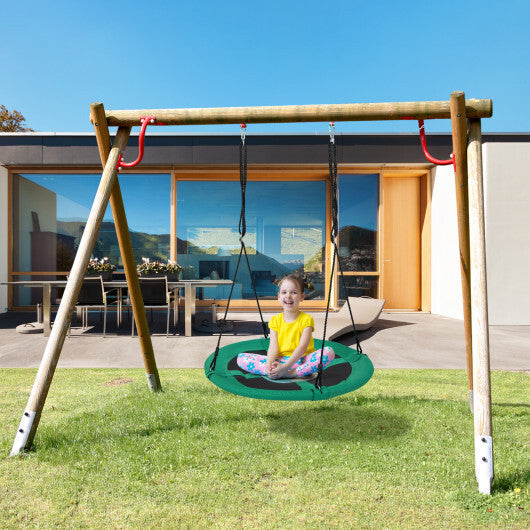 Costway 40" Flying Saucer Tree Swing Indoor Outdoor Play Set Swing for Kids Dark Green LuxuryLifeWay Online Store