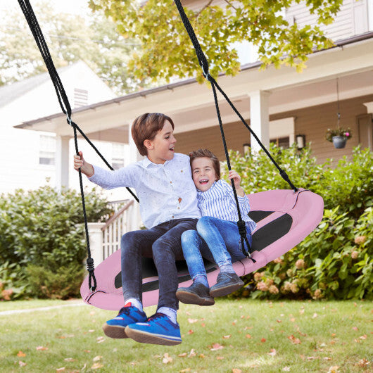 Costway 40" Flying Saucer Tree Swing Indoor Outdoor Play Set Swing for Kids Dark Pink LuxuryLifeWay Online Store