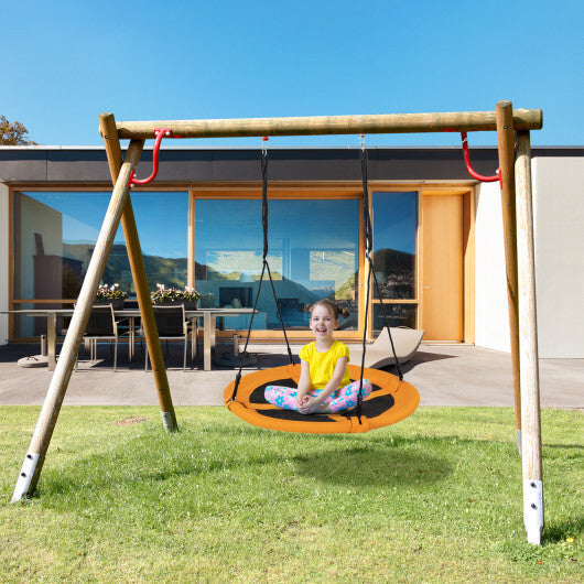 Costway 40" Flying Saucer Tree Swing Indoor Outdoor Play Set Swing for Kids Yellow LuxuryLifeWay Online Store