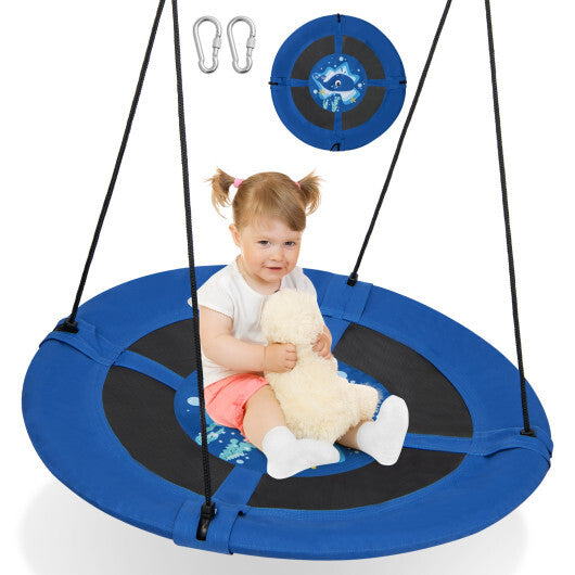 Costway 40" Flying Saucer Tree Swing Indoor Outdoor Play Set Swing for Kids Blue Whale LuxuryLifeWay Online Store