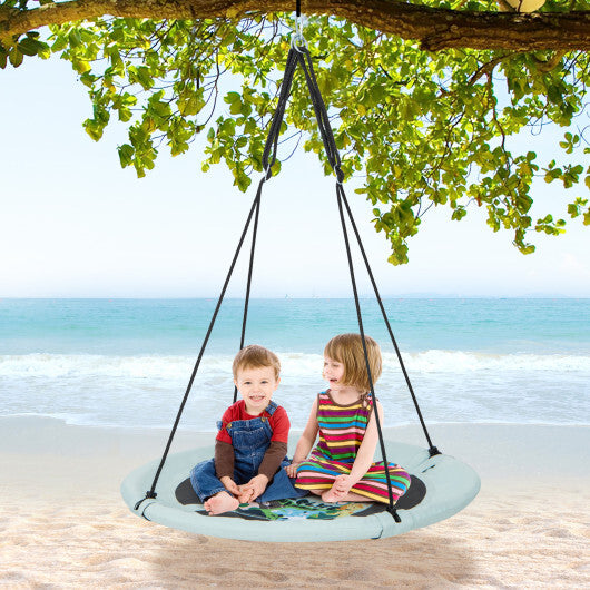 Costway 40" Flying Saucer Tree Swing Indoor Outdoor Play Set Swing for Kids Light Green LuxuryLifeWay Online Store