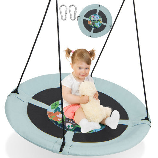 Costway 40" Flying Saucer Tree Swing Indoor Outdoor Play Set Swing for Kids Light Green LuxuryLifeWay Online Store