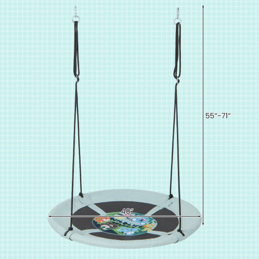 Costway 40" Flying Saucer Tree Swing Indoor Outdoor Play Set Swing for Kids Light Green LuxuryLifeWay Online Store