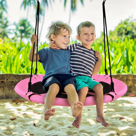 Costway 40" Flying Saucer Tree Swing Indoor Outdoor Play Set Swing for Kids Pink LuxuryLifeWay Online Store