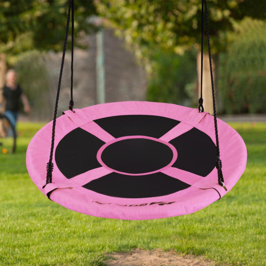 Costway 40" Flying Saucer Tree Swing Indoor Outdoor Play Set Swing for Kids Pink LuxuryLifeWay Online Store