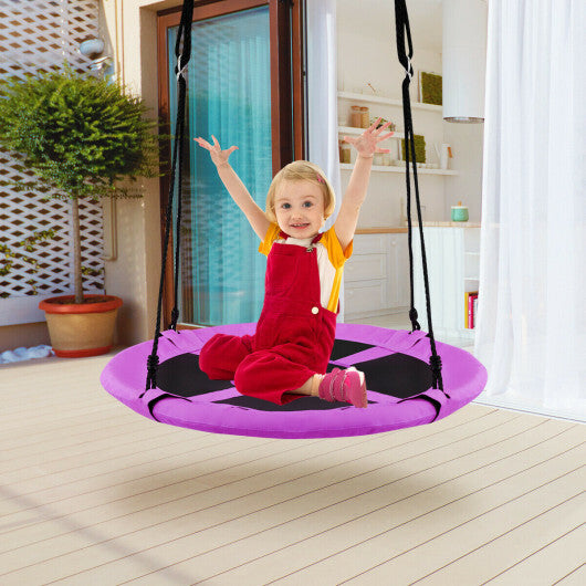 Costway 40" Flying Saucer Tree Swing Indoor Outdoor Play Set Swing for Kids Purple LuxuryLifeWay Online Store