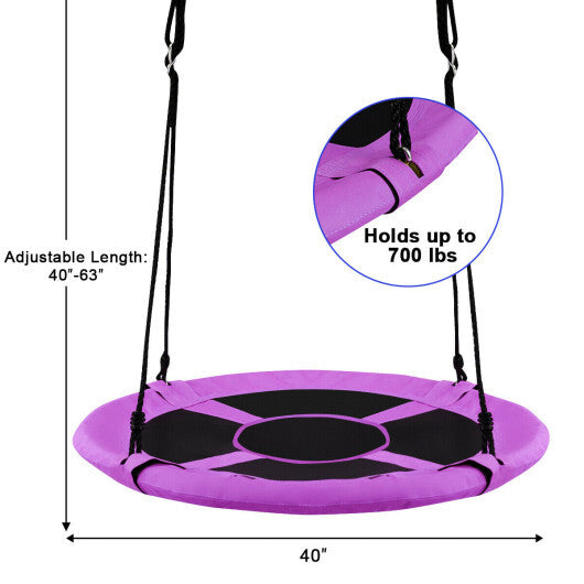 Costway 40" Flying Saucer Tree Swing Indoor Outdoor Play Set Swing for Kids Purple LuxuryLifeWay Online Store