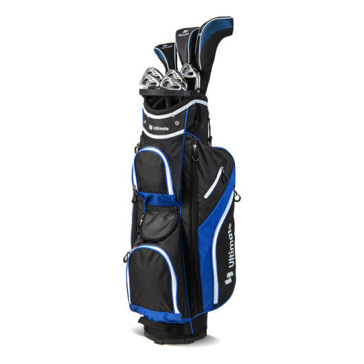 Costway Golf Cart Bag with 14 Way Top Dividers-Blue LuxuryLifeWay Online Store