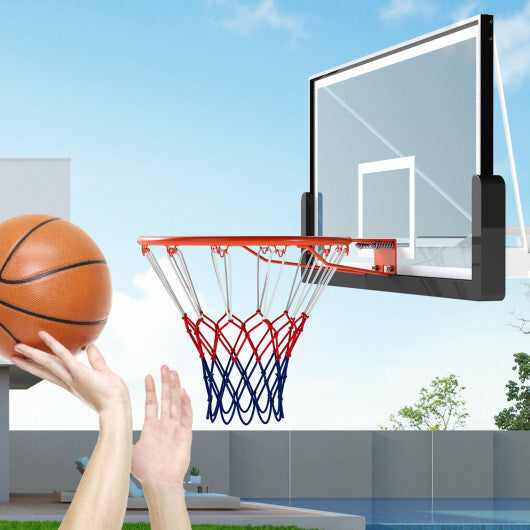Costway 18" Basketball Rim Heavy Duty Wall Mounted Basketball Rim Goal Replacement-Orange LuxuryLifeWay Online Store