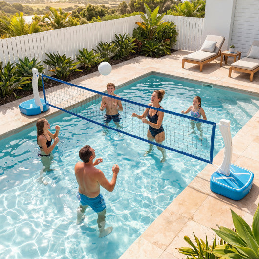 Costway 2-in-1 Pool Basketball Hoop and Pool Volleyball Net with Weighted Base LuxuryLifeWay Online Store