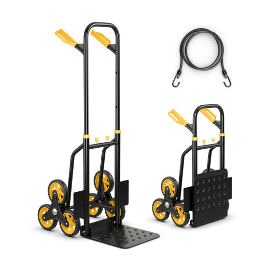 Costway Stair Climber Hand Truck with Telescoping Handle and Rubber Wheels 350 Lb Capacity LuxuryLifeWay Online Store