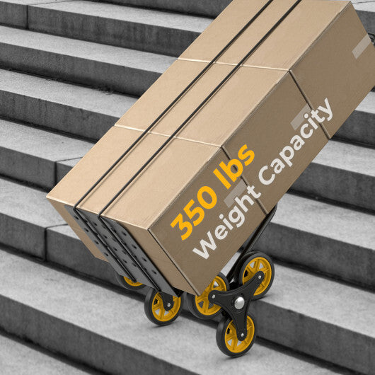 Costway Stair Climber Hand Truck with Telescoping Handle and Rubber Wheels 350 Lb Capacity LuxuryLifeWay Online Store