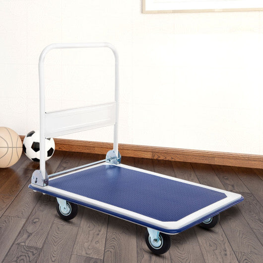 Costway 660lbs Platform Cart Dolly Folding Foldable Moving Warehouse Push Hand Truck LuxuryLifeWay Online Store