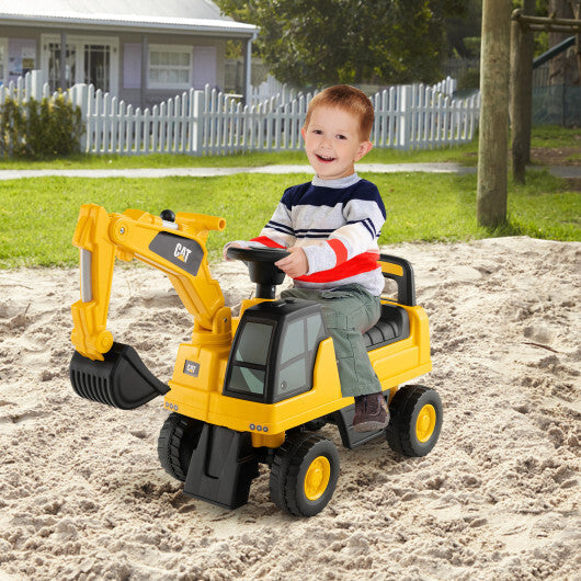 Costway Licensed Caterpillar Kids Ride-On Digger Yellow LuxuryLifeWay Online Store