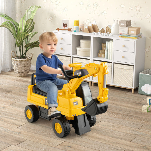 Costway Licensed Caterpillar Kids Ride-On Digger Yellow LuxuryLifeWay Online Store