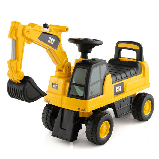 Costway Licensed Caterpillar Kids Ride-On Digger Yellow LuxuryLifeWay Online Store