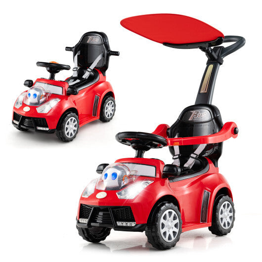 Costway 3-in-1 Push Car for Toddler Stroller Sliding Walking Car for Boys and Girls - Red LuxuryLifeWay Online Store