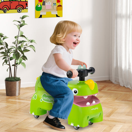 Costway Toddler Ride on Toy Walking Sliding Car with Lights and Music Green LuxuryLifeWay Online Store
