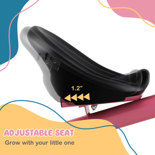 Costway Toddler Tricycle with Adjustable Seat and Storage Baskets for 1.5-5 Years Old-Pink LuxuryLifeWay Online Store