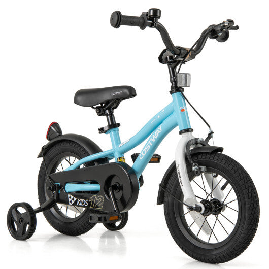 Costway 12-Inch Kids Bike for 3-4 Years Old Children Bicycle with Training Wheels LuxuryLifeWay Online Store