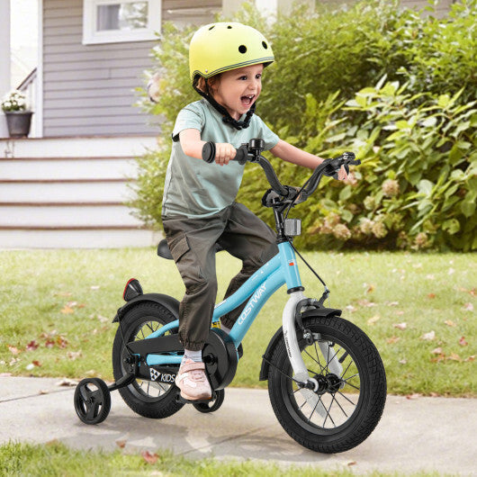 Costway 12-Inch Kids Bike for 3-4 Years Old Children Bicycle with Training Wheels LuxuryLifeWay Online Store