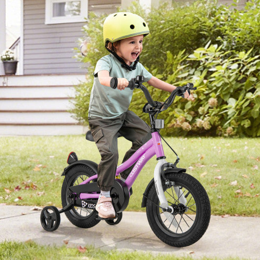 Costway Kids Bike 12-Inch Children Training Bicycle with 2 Brake for 3-4 Years Old