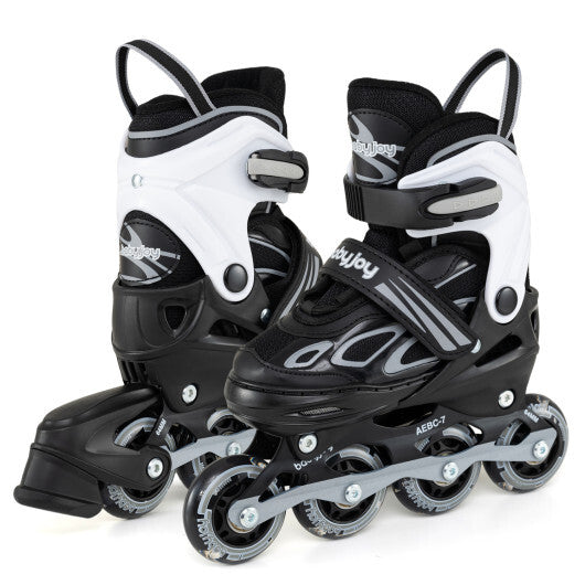 Costway Adjustable Kids' Incline Skates for Boys Girls Ages 5-14-Black LuxuryLifeWay Online Store