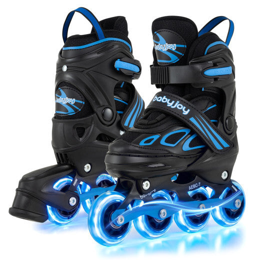 Costway Adjustable Kids' Incline Skates for Boys Girls Ages 5-14-Blue LuxuryLifeWay Online Store
